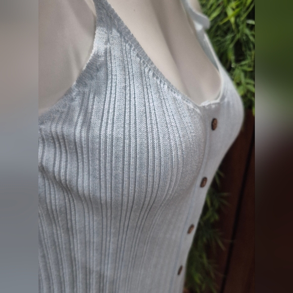 MARBLE Sky Blue Ribbed Fabric - Picture 4 of 11